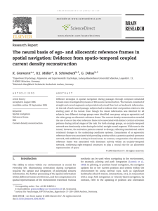 and allocentric reference frames in spatial navigation