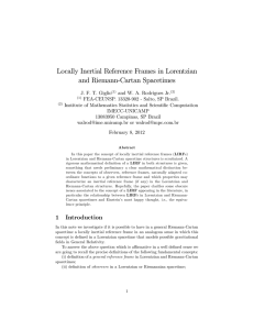 Locally Inertial Reference Frames in Lorentzian and Riemann