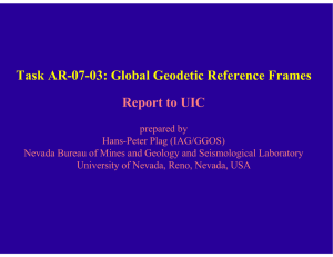 Geodetic Reference Frame