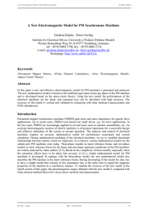 A New Electromagnetic Model for PM Synchronous Machines