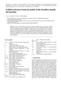 Unified reference frame dq model of the brushless doubly fed machine