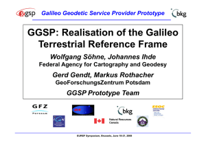 GGSP: Realisation of the Galileo Terrestrial Reference Frame