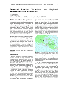 Seasonal Position Variations and Regional Reference Frame