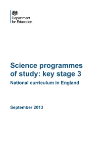 Science programmes of study: key stage 3