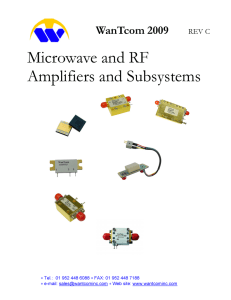 Microwave and RF Amplifiers and Subsystems