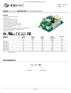 VOF-150 Datasheet - AC-DC POWER SUPPLY | CUI Inc