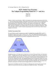 MVP: Model-View-Presenter The Taligent Programming Model for