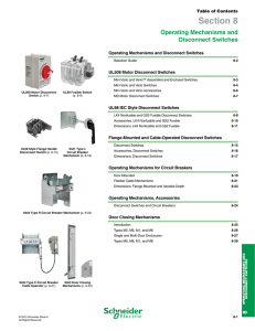 Operator Mechanisms and Disconnect Switches