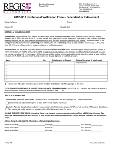 Institutional Verification Form