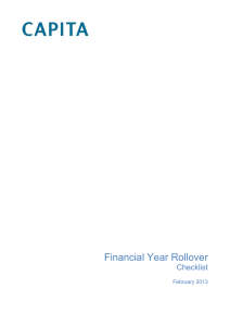 Financial Year Rollover