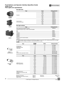 Push Buttons and Operator Interface Specifiers Guide