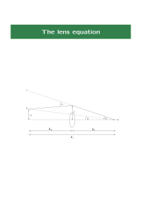 The lens equation