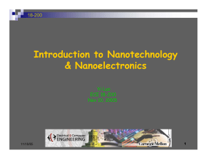 Nanotechnology and nano-electronics