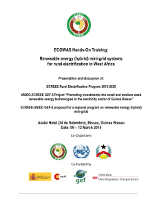 ECOWAS Hands-On Training: Renewable energy (hybrid) mini