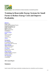 Training in Renewable Energy Systems for Small Farms to Reduce