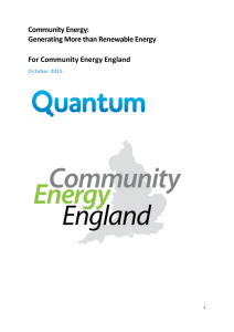 Community Energy: Generating More than Renewable Energy