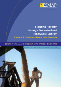 Fighting Poverty through Decentralized Renewable Energy