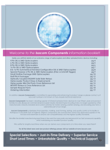 Welcome to the Isocom Components information booklet! Special