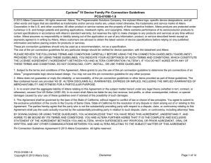 Cyclone IV Device Family Pin Connection Guidelines