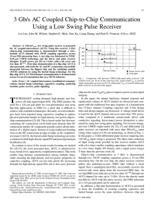 3 Gb/s AC Coupled Chip-to-Chip Communication Using a Low