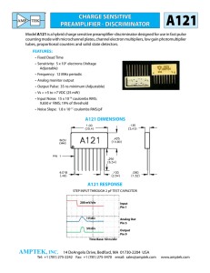 A121 Specifications in PDF format