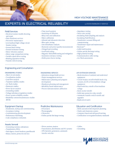 EXPERTS IN ELECTRICAL RELIABILITY