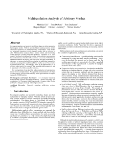 Multiresolution analysis of arbitrary meshes
