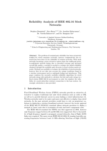 Reliability Analysis of IEEE 802.16 Mesh Networks