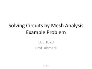 Solving Circuits by Mesh Analysis Example Problem