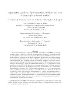 Approximation, stability and error estimates for h