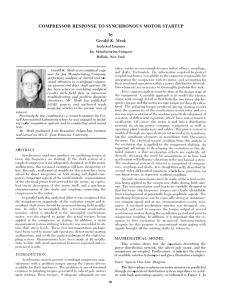 compressor response to synchronous motor startup