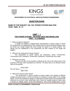 UNIT – 1 - Kings College of Engineering