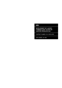 development of a micro- turbine plant to run on gasifier producer gas