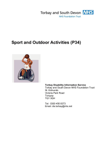 Sport and Outdoor Activities (P34)