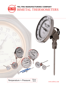 bimetal thermometers - Tel-Tru Manufacturing Company