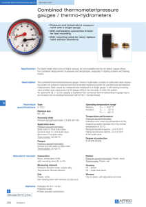 Combined thermometer/pressure gauges / thermo