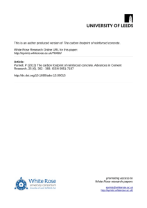 The carbon footprint of reinforced concrete