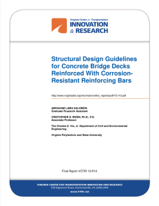 Structural Design Guidelines for Concrete Bridge Decks Reinforced