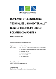 review of strengthening techniques using externally bonded fiber