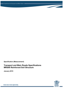 Transport and Main Roads Specifications MRS06 Reinforced Soil