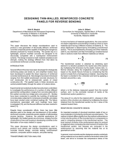 designing thin-walled, reinforced concrete panels for reverse bending