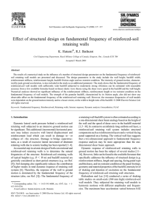 Effect of structural design on fundamental frequency of reinforced