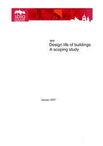Design life of buildings - A scoping study