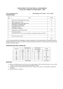 B.Tech EE Curriculum