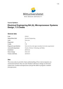 (A), Microprocessor Systems Design, 7.5 Credits