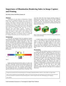 Importance of Illumination Rendering Index in Image Capture and