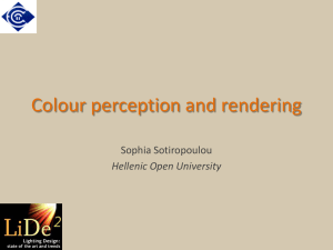 Colour perception and rendering