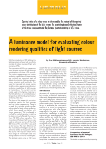 A luminance model for evaluating colour rendering qualities of light