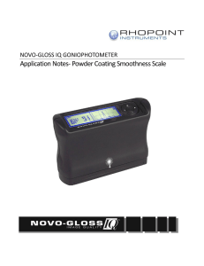 Application Notes- Powder Coating Smoothness Scale