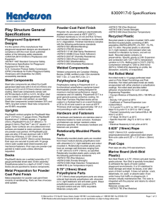 Playground Specifications - Henderson Recreation Equipment